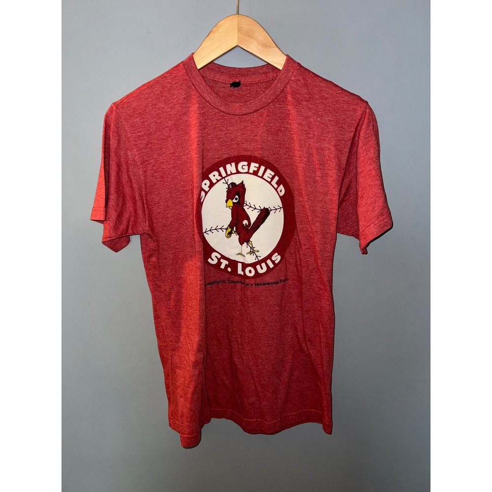 Springfield St Louis Cardinals Coca-Cola Heather Red Graphic T-Shirt Tultex M